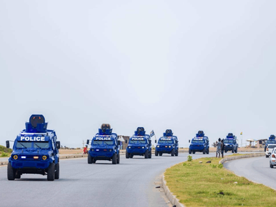 armoured police vehicles